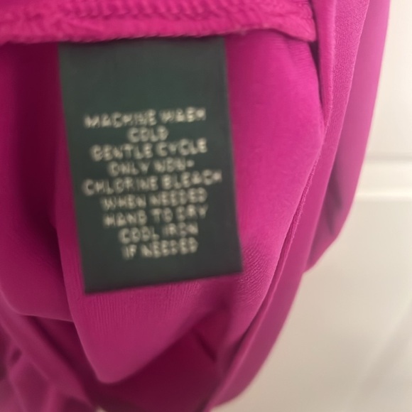 Lauren Ralph Lauren Sleeveless Sheath Dress Slimming Stretch Pink Size 8 Petite - Picture 11 of 11